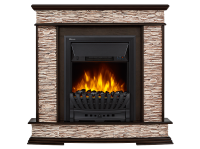 Портал Firelight Scala Classic камень сланец скалистый бурый, шпон тёмный дуб