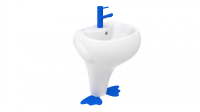 CREAVIT DUCKY Раковина напольная детская СИНИЙ DC052.00000B