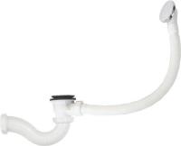  Сифон для ванны 1 1/2х40 перелив автомат клик-клак широк. грибок металл