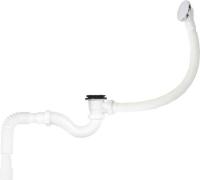  Сифон для ванны 1 1/2х40 клик-клак перелив автомат утапл.грибок метал, гт 40х40/50