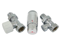 Комплект узла нижнего подкл SCHLOSSER прямой STANDARD MINI 1/2quot; (хром) с термоголовкой MINI DIAMANT М30х1,5