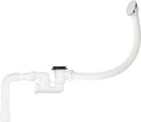  Сифон для ванны регулир. 1 1/2х40 клик-клак перелив автомат утапл.грибок метал, гт 40х40/50