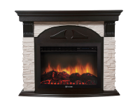 Портал Firelight Torre 30S камень белый, шпон венге