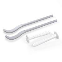 Комплект плоских кронштейнов с дюбелями 7,2х170мм, серебристые