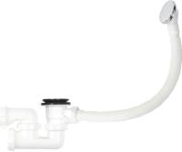  Сифон для ванны регулир. 1 1/2х40 клик-клак перелив автомат утапл.грибок метал