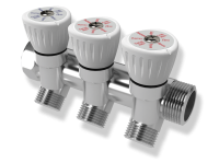 Коллектор  с регулировочными вентилями 3/4quot;x1/2quot;, 3 выхода