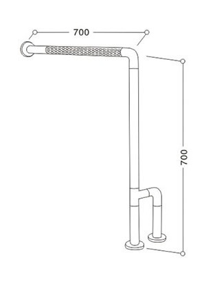 CREAVIT Поручень угловой 90°