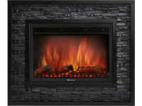 Портал Firelight Loft 30 камень черный, черная эмаль