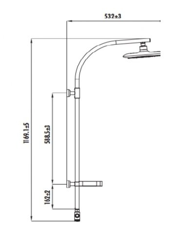CREAVIT Душевой гарнитур (черный)
