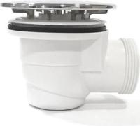  Сифон для душевого поддона хром 1 1/2 под d50мм, фильтр-сетка, h65мм