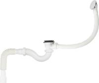  Сифон для ванны 1 1/2х40 перелив автомат клик-клак широк. грибок металл, гт 40х40/50