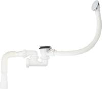  Сифон для ванны регулир. 1 1/2х40 перелив автомат клик-клак широк. грибок металл, гт 40х40/50