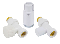 Комплект узла нижнего подкл SCHLOSSER прямой STANDARD MINI 1/2quot; (белый) с термоголовкой MINI DIAMANT М30х1,5