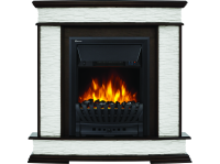 Портал Firelight Scala Classic камень сланец скалистый белый, шпон тёмный дуб