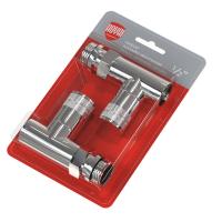 Набор дизайн-вентилей PIANO, прямой (хром) 1/2quot;