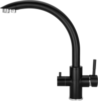 АБФ-3КР-4Ч, ЧЕРНЫЙ Кран 3 в 1 для питьевых систем