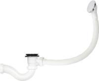  Сифон для ванны 1 1/2х40 клик-клак перелив автомат утапл.грибок метал