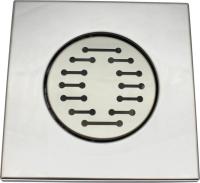  Трап квадратный 150х150мм с глянцевой нерж.реш., вертикальный, выпуск 50мм