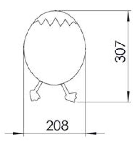 CREAVIT DUCKY Зеркало Яйцо СИНИЙ DC30035-BB