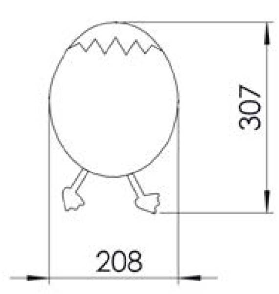 CREAVIT DUCKY Зеркало Яйцо СИНИЙ DC30035-BB