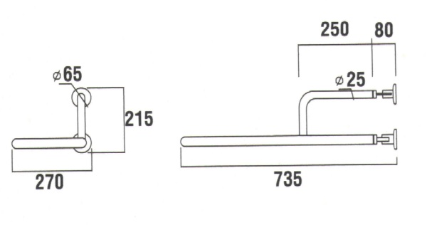 CREAVIT Поручень для раковины