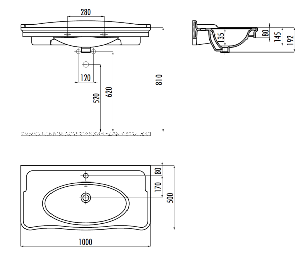 CREAVIT ANTIK Раковина AN100