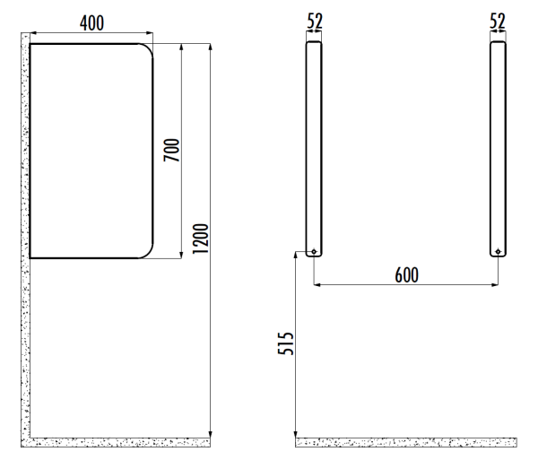 CREAVIT Перегородка для писсуара CAPPUCINO