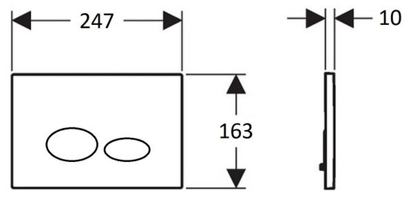 CREAVIT Кнопка для инсталляции POWER бело-красная