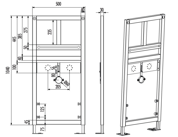 CREAVIT Инсталляция для раковины GLM100.01